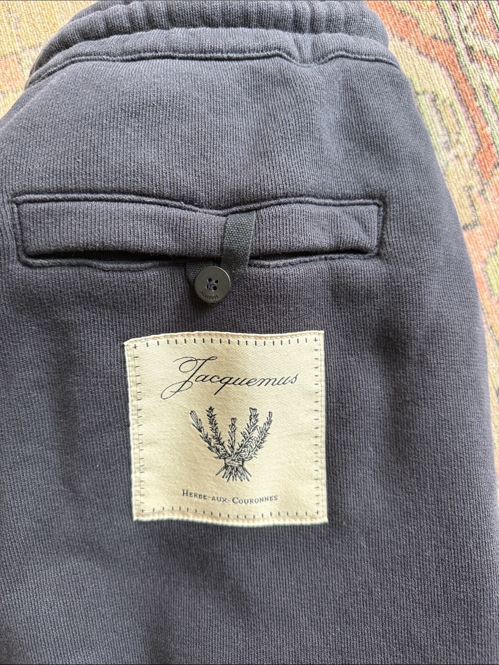 Jacquemus Navy Blue Elastic-Waist Sweatpants - Picture 4 of 5